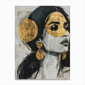 Gold Mask Canvas Print