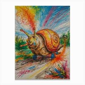 Snail On The Road 1 Canvas Print