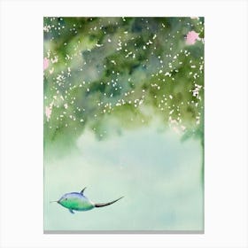 Narwhal Storybook Watercolour Canvas Print
