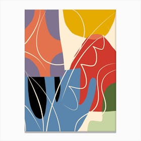Abstract Color Collage Canvas Print