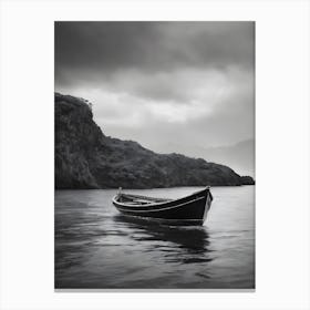Black And White Boat Canvas Print