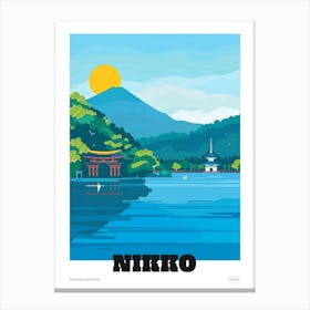 Nikko Japan 1 Colourful Travel Poster Canvas Print