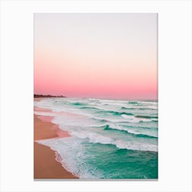 Currumbin Beach, Australia Pink Photography 1 Canvas Print
