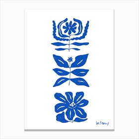 Blue Flower Collection 9 Canvas Print