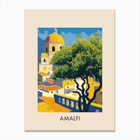 Amalfi Lemons Italy Vintage Travel Poster Canvas Print