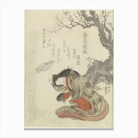 A Comparison Of Genroku Poems And Shells, Katsushika Hokusai 33 Canvas Print