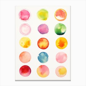 Watercolor Circles Canvas Print