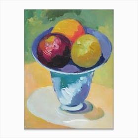 Grapefruit Bowl Of fruit Canvas Print