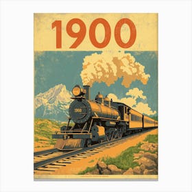 Aihrgdesign A Vintage Poster Of A Steam Locomotive In 1900 Tr 3a3bdc17 D7d4 4a64 A0bd Ad46fe47f76e 2 Canvas Print