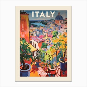 Rome Italy 2 Fauvist Painting Travel Poster Canvas Print
