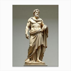 Olympiad Greek Statue Cool Realistic Illustration 1 Canvas Print