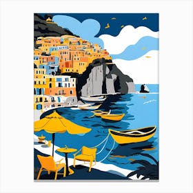 Summer In Positano Painting (216) Canvas Print