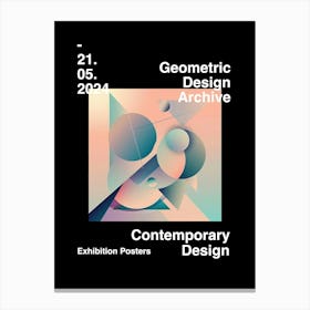 Geometric Design Archive Poster 20 Canvas Print