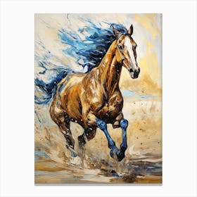 Horse Running Expressionist Painting 1 Canvas Print
