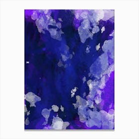 Abstract Watercolor Painting purple blue Canvas Print