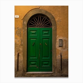 Green Italian Door Canvas Print
