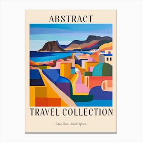 Abstract Travel Collection Poster Cape Town South Africa 1 Canvas Print