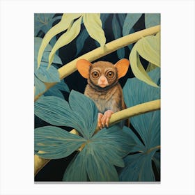 Tarsier 2 Tropical Animal Portrait Canvas Print