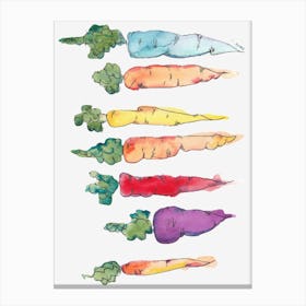 Watercolor Carrots Canvas Print