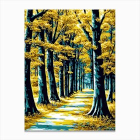 Yellow Trees In The Forest 1 Canvas Print