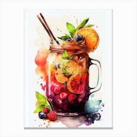 Hibiscus Juice drinks Canvas Print