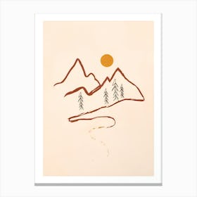 Mountain Minimal Canvas Print