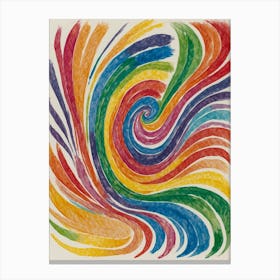 Rainbow Swirl Canvas Print