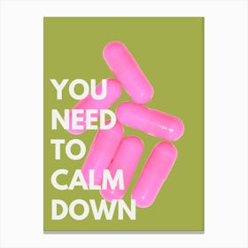 You Need To Calm Down Canvas Print