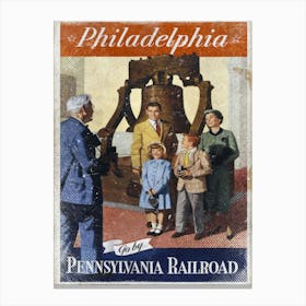 Vintage Travel Poster ― Philadelphia Pennsylvania Railroad Canvas Print