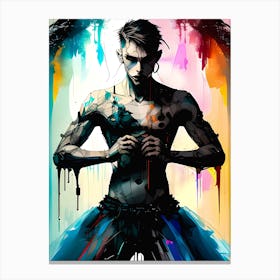 Androgynous Ballet Dancer Canvas Print