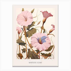 Floral Illustration Morning Glory 1 Poster Canvas Print