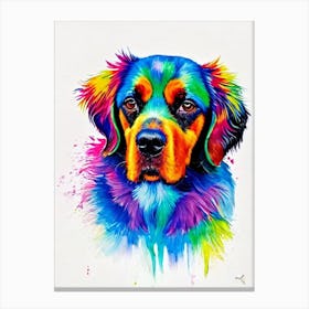Gordon Setter Rainbow Oil Painting dog Canvas Print