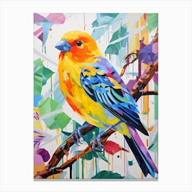 Colourful Bird Painting American Goldfinch 1 Canvas Print