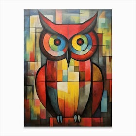 Owl Abstract Pop Art 6 Canvas Print