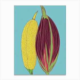 Corn Bold Graphic vegetable Canvas Print