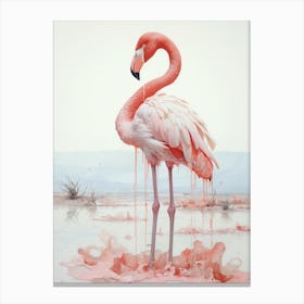 flamingo illustration 2 Canvas Print