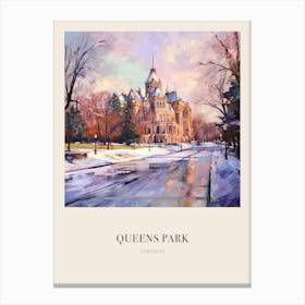Queens Park Toronto Canada Vintage Cezanne Inspired Poster Canvas Print