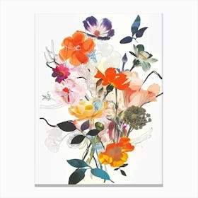 Marigold 1 Collage Flower Bouquet Canvas Print