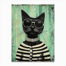 Cat In Sunglasses 14 Canvas Print