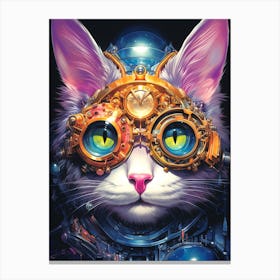 Steampunk Cat Canvas Print