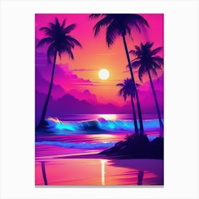 Sunset At The Beach 14 Canvas Print