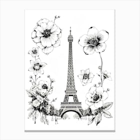 Paris Flowers Canvas Print