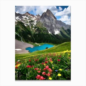 Wildflowers In The Mountains Canvas Print