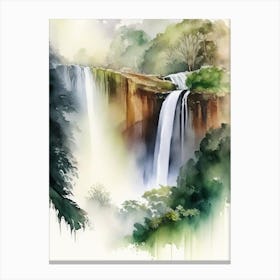 Fitzroy Falls, Australia Water Colour  (3) Canvas Print