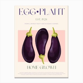 Eggplant Mid Century Canvas Print