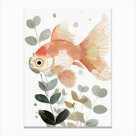 Charming Nursery Kids Animals Goldfish 4 Canvas Print
