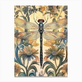 William Morris Dragonfly Vintage Vintage  Canvas Print