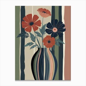 Poppies In A Vase Canvas Print