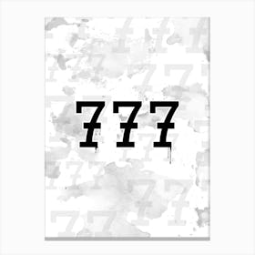 Seven Seven Seven, 777 Canvas Print