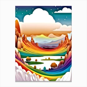 Rainbow Landscape 2 Canvas Print